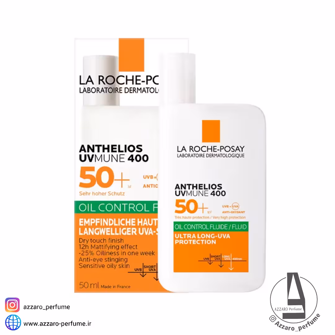ضد آفتاب فلوئید لاروش پوزای La Roche Posay پوست چرب مدل fluide oil control حجم 50 میل