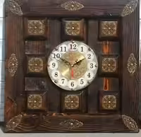 ساعت چوبی دستساز کد 10239