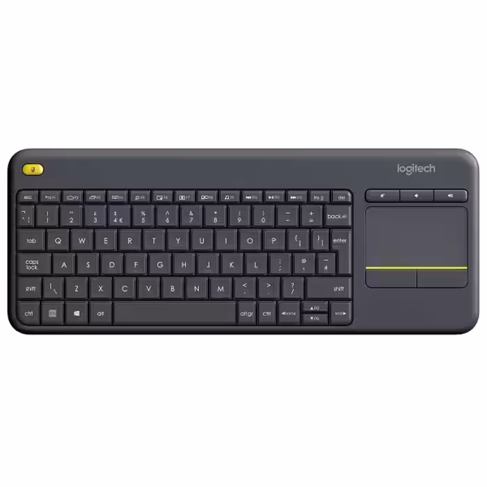 کیبورد و تاچ پد بی سیم تلویزیون و کامپیوتر لاجیتک مدل Logitech K400 Plus Wireless Touch Keyboard