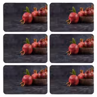 زیربشقابی طرح انار کد 9378 بسته 6 عددی | کالا مکس