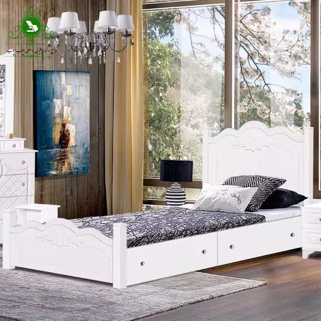 تخت خواب یک نفره مدل عروس
