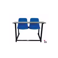 نیمکت آموزشی دو نفره متصل LX مدل TS402 (استاتیک مشکی)