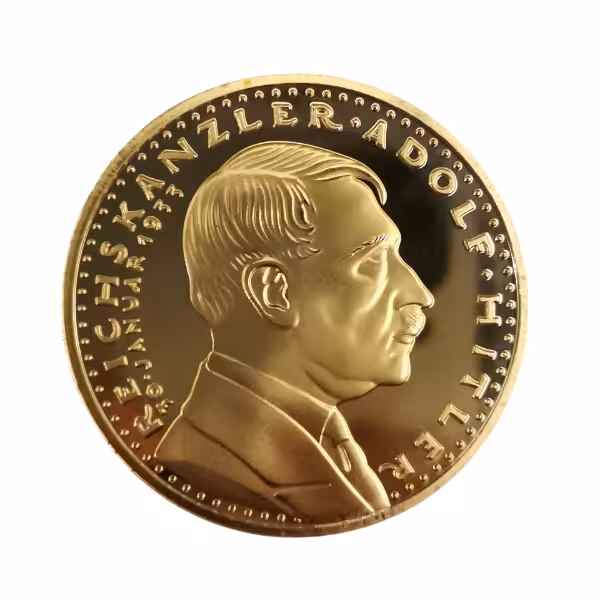 سکه یادبود هیتلر المان سال 1933میلادی آبکاری طلا