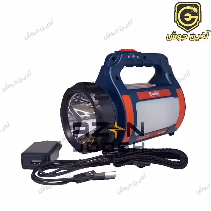 چراغ قوه شارژی (نورافکن 3 حالته) 300 لومن برد 500 متر رونیکس Ronix مدل RH-4230 سری برلیانت