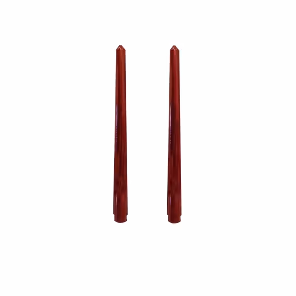 شمع قرمز اکلیلی میله ای 20 سانتی بسته 2 عددی