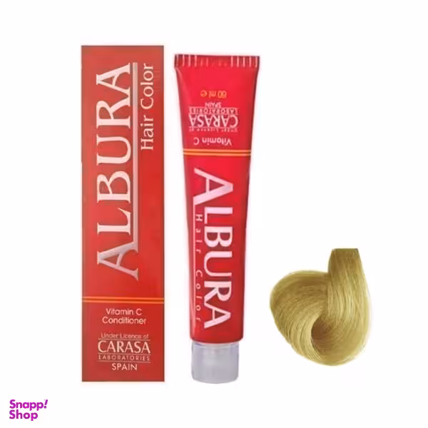 رنگ مو آلبورا (Albura) مدل Carasa شماره 8.37 رنگ بلوند کنفی روشن حجم 100 میلی‌ لیتر
