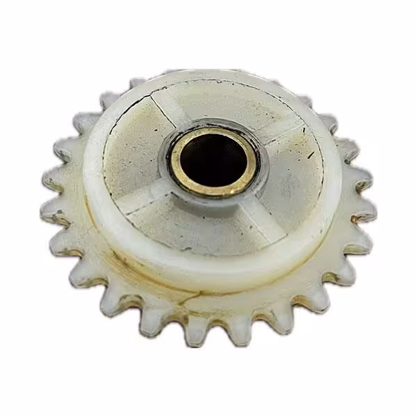 چرخ دنده زنجیر پلی آمید با بوش برنجی قطر 5.25 سانت