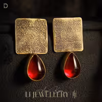 گوشواره لعل سرخ