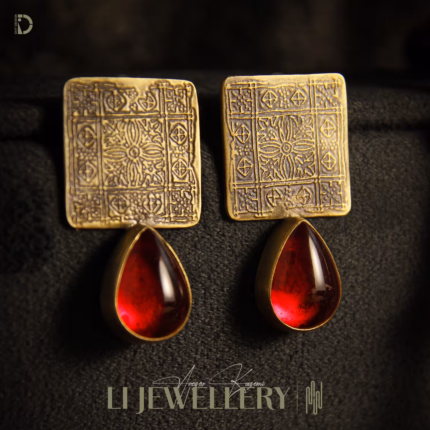 گوشواره لعل سرخ