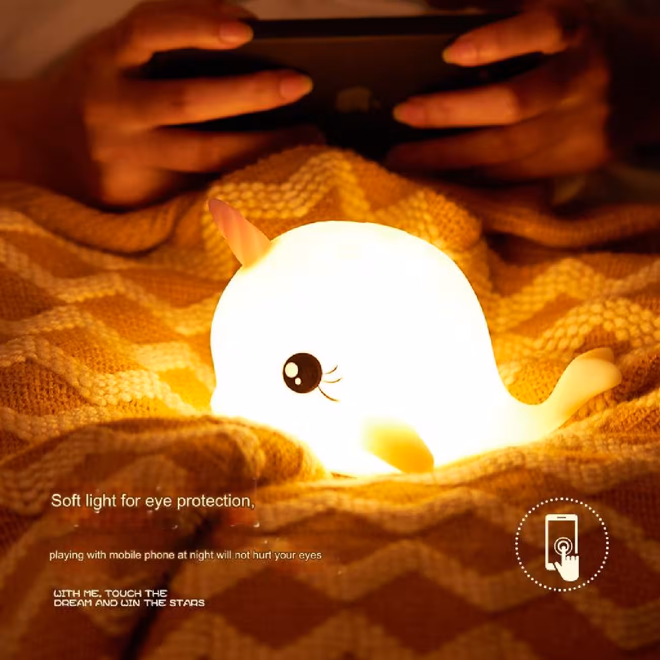 چراغ خواب رومیزی فانتزی شارژی نیزه ماهی M01 D21-QG01