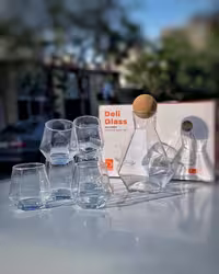 پارچ و لیوان شش ضلعی Deli Glass