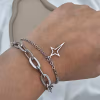 دستبند دو ردیف ستاره دنباله دار