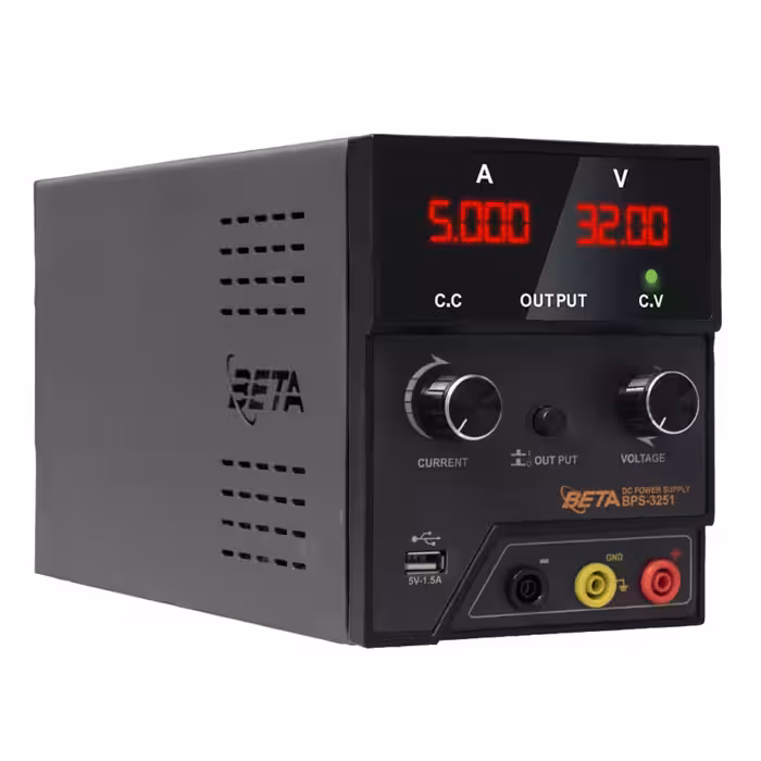 منبع تغذیه خطی بتا مدل BPS-L3251 ظرفیت 32 ولت 5 آمپر(خروجی USB فست شارژ)