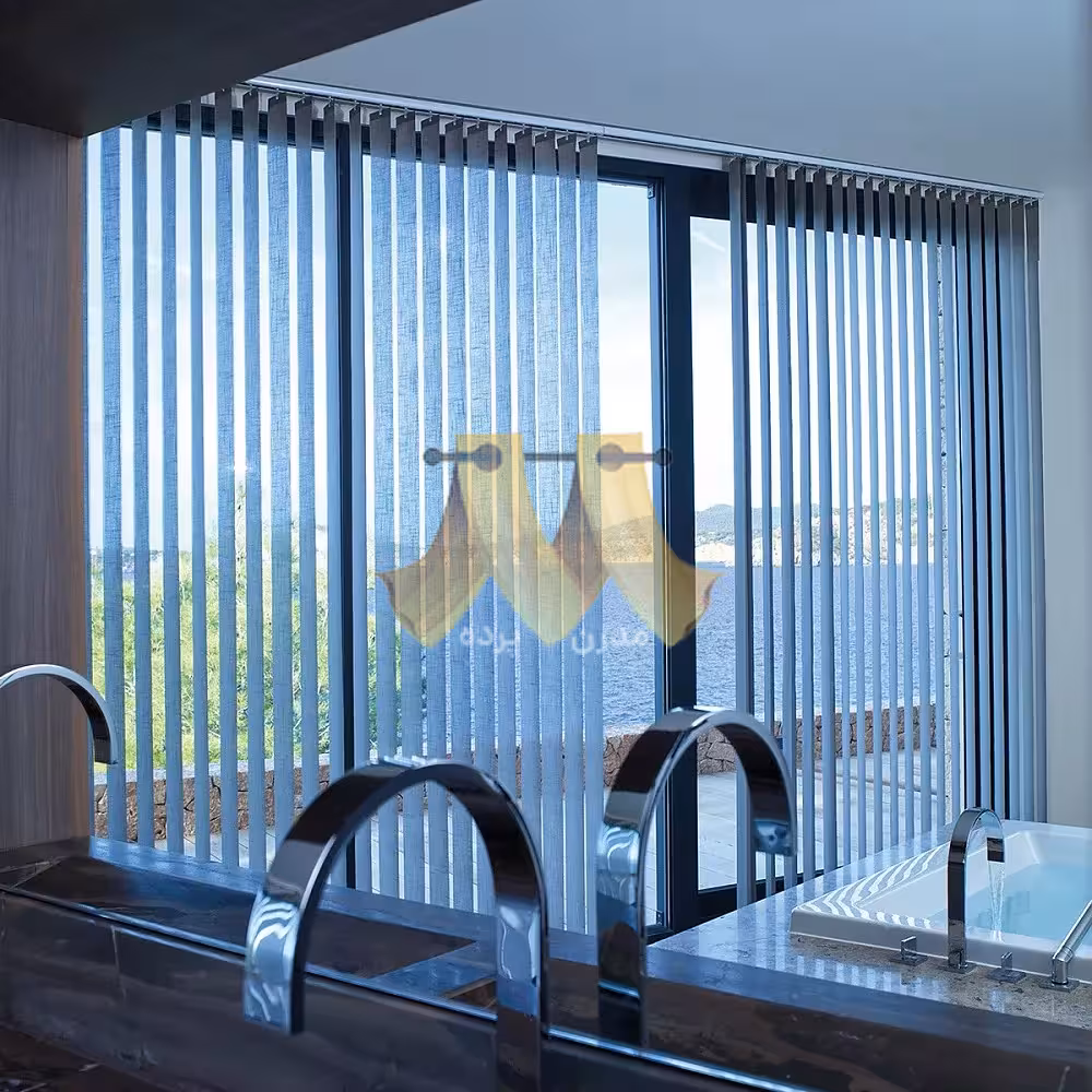 پرده لوردراپه ساده آبی