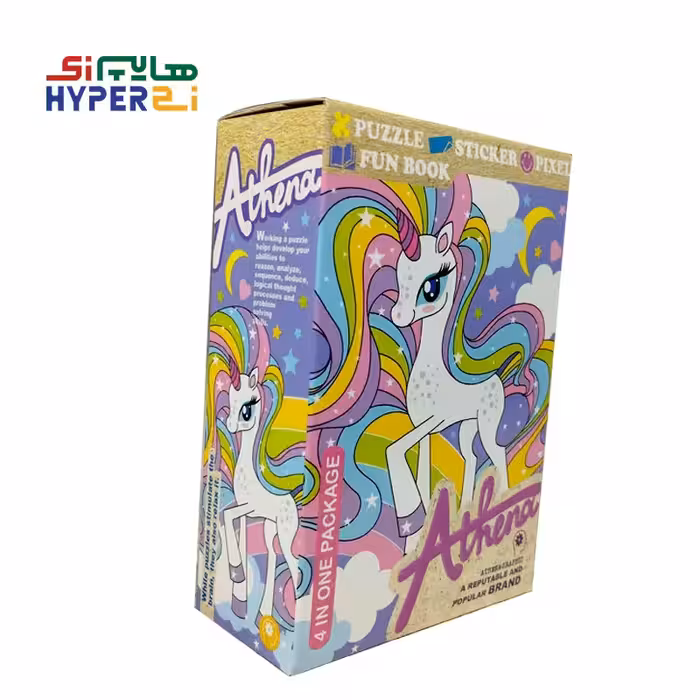 پازل دایره ای 20 تکه آتنا طرح تک شاخ (بهمراه استیکر و پیکسل)Athena