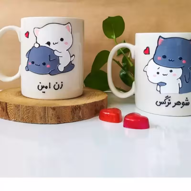 خرید ماگ-لیوان  ست  قابل سفارش به سلیقه  و متن دلخواه شما