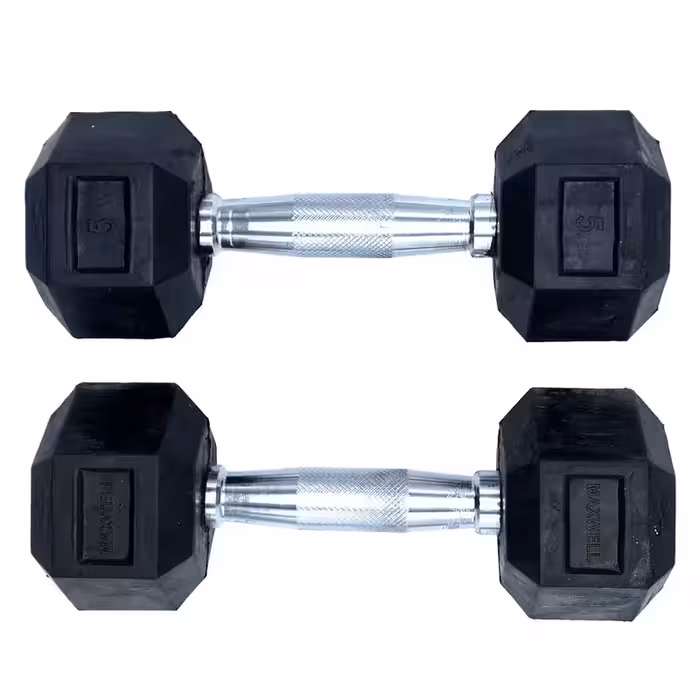 دمبل مکسول کد MX05 وزن 5 کیلوگرم بسته 2 عددی