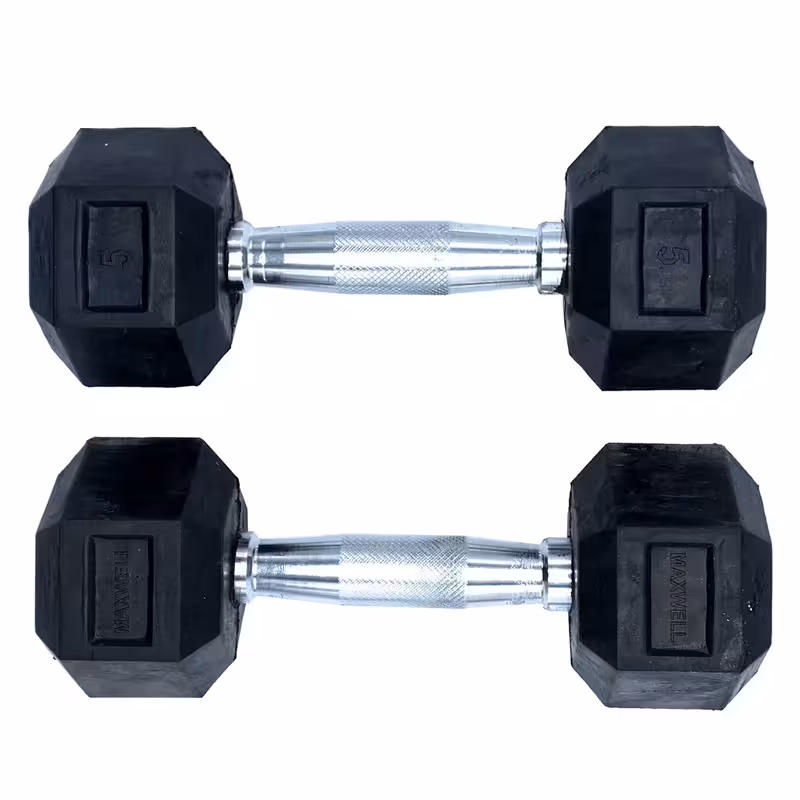 دمبل مکسول کد MX05 وزن 5 کیلوگرم بسته 2 عددی