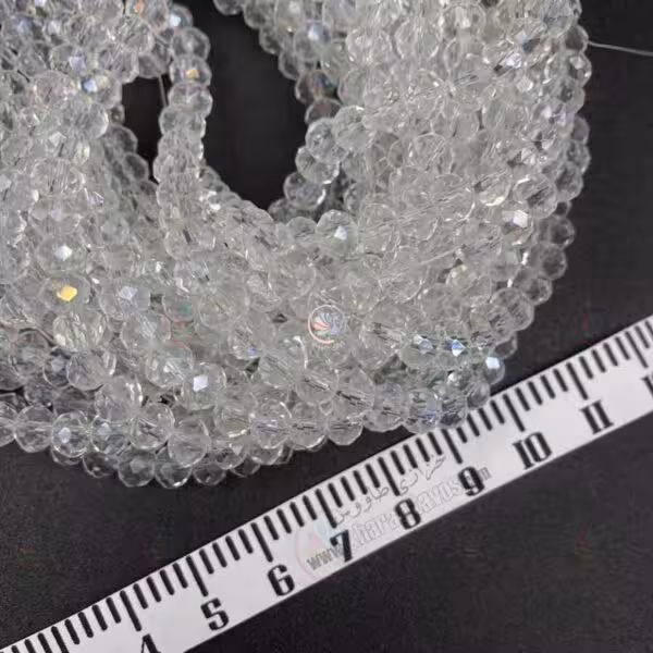 کریستال سنگی سایز 6   ( سفید شیشه ای ساده)