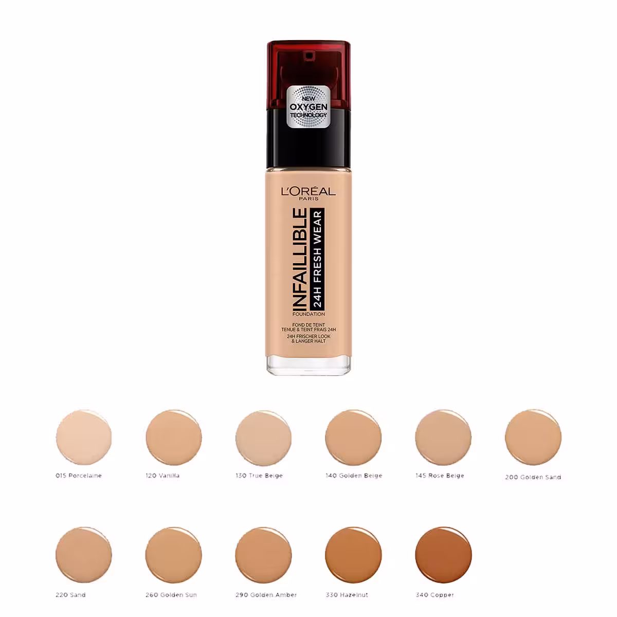 کرم پودر لورال شیشه ای 32 ساعته مدل L’Oréal Paris Infallible اینفالیبل فرش ور