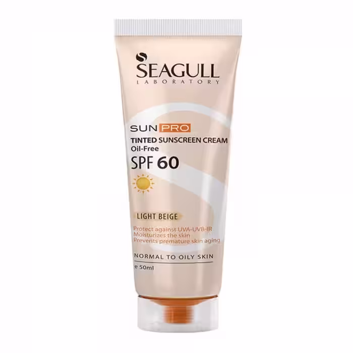 سی گل کرم ضدآفتاب فاقد چربی SPF 60 رنگ بژروشن 50 میلی‌لیتر - داروکاو