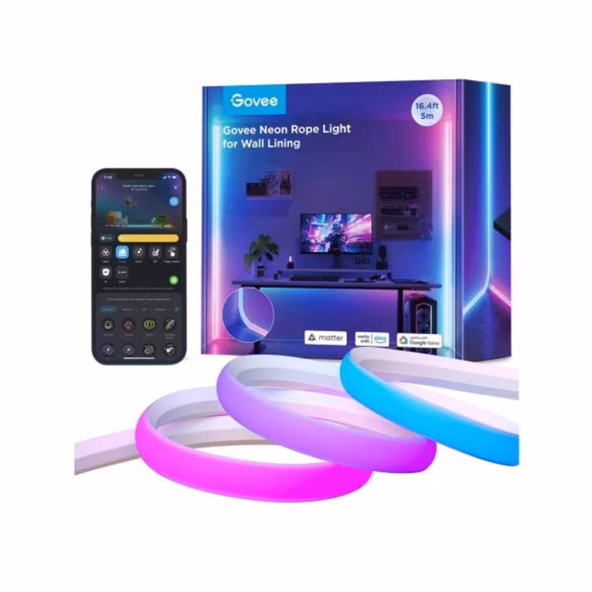قیمت ریسه هوشمند گووی 5 متری مدل Neon Rope H6641