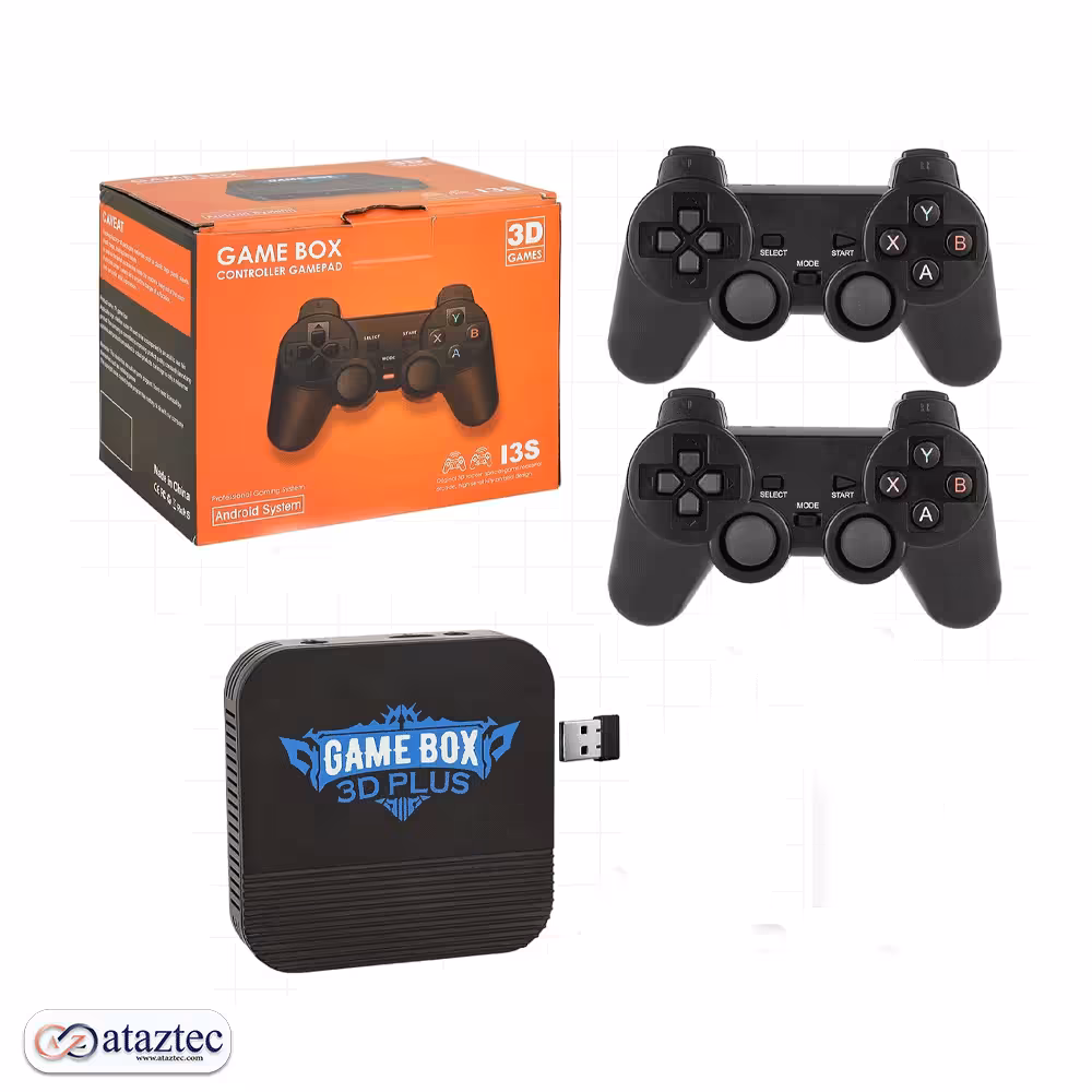 گیم باکس بی‌سیم I3S با 30000 بازی داخلی، گرافیک سه‌بعدی، کنترلر بی‌سیم 2.4G و خروجی HDMI 4K
