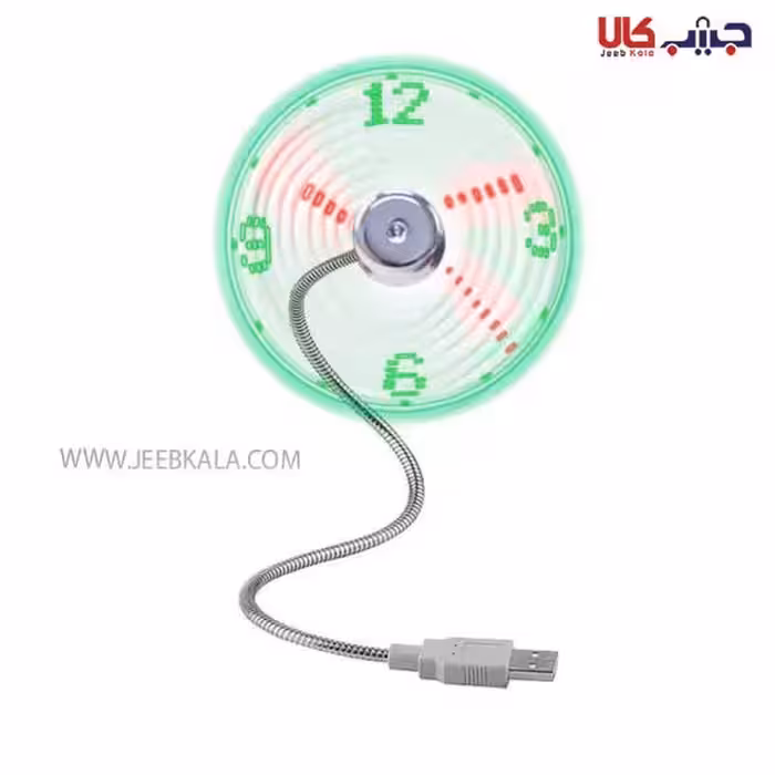 پنکه و نمایشگر ساعت مدل آنالوگ