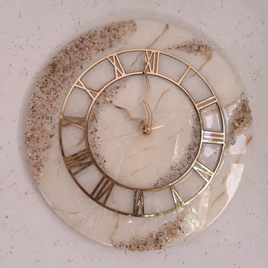 ساعت رزینی دیواری تزیینی و دکوری قطر60