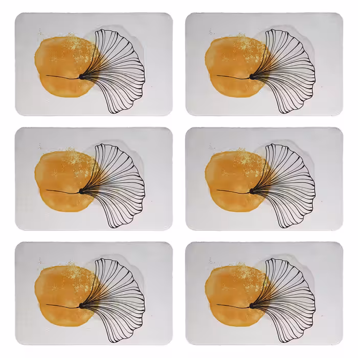 زیربشقابی طرح گل کد 8990 بسته 6 عددی | کالا مکس