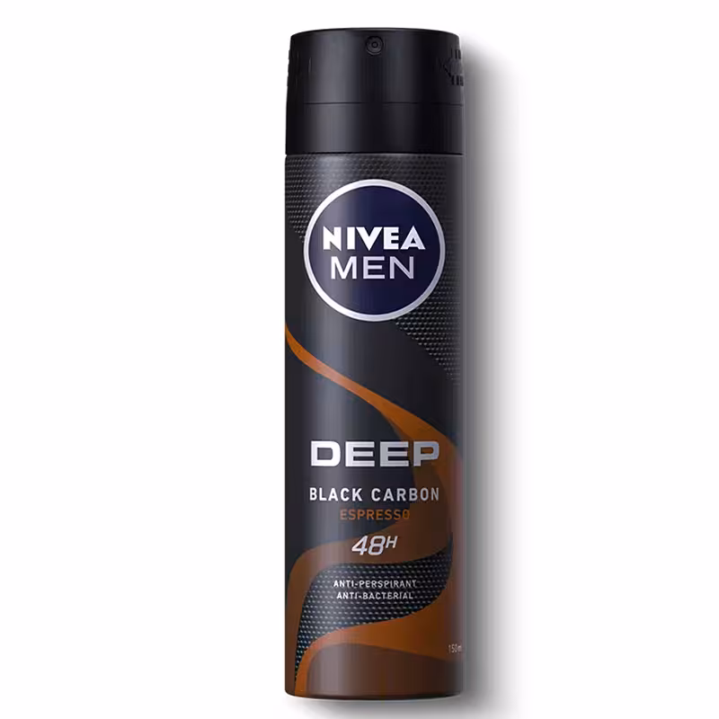 اسپری بدن 48 ساعته DEEP BLACK CARBON ESPRESSO مردانه نیوآ