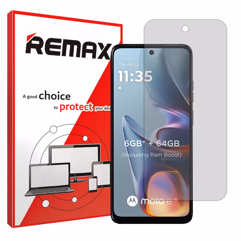 گلس موتورولا Moto E15 مدل هیدروژلی شفاف برند ریمکس کد S