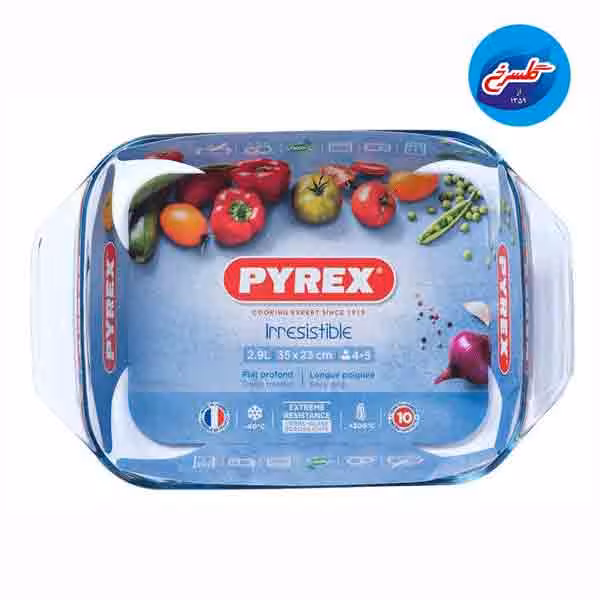 تابه مستطیل پیرکس 35*23 کد408