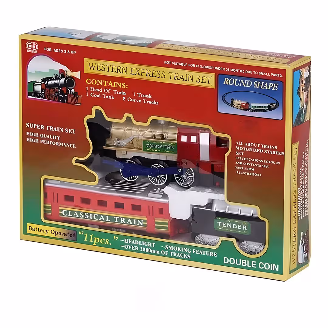 قطار سبز با ایستگاه 300109 جعبه ای اسپادان تویز 24