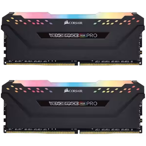 رم کامپیوتر کورسیر دو کاناله مدل VENGEANCE RGB PRO فرکانس 3600 مگاهرتز DDR4 تایمینگ CL18 حافظه 32 گیگابایت