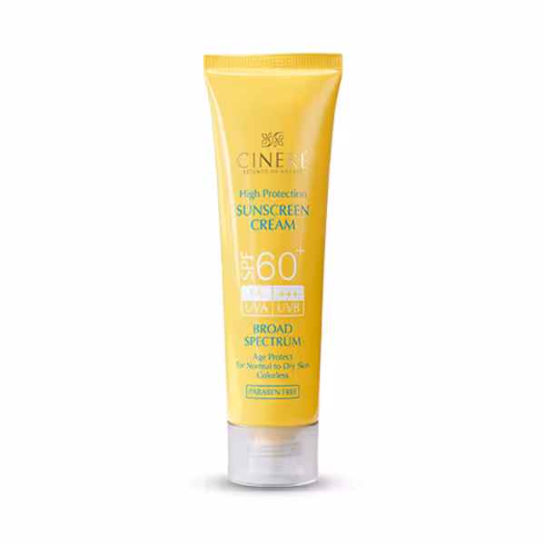 کرم ضد آفتاب  SPF60 بدون رنگ پوست نرمال تا خشک سینره