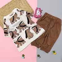 تیشرت و شلوارک جوجه تیغی  اسپرت  خواهر برادری نخ پنبه  مناسب 2 تا 9 سال سایزبندی از 40تا 55 ارسال رایگان