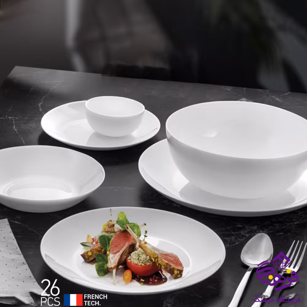 سرویس 26پارچه زلی لب طلا گلدن اپال