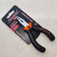انبر دمباریک سایز 4.5 اینچ جنس بدنه کروم وانادیوم دم باریک الکترونیکی فرد مناسب کارهای فنی و هنری