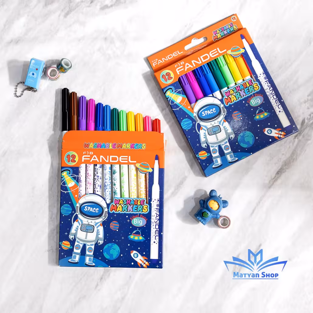 ماژیک 12 رنگ جعبه مقوایی فاندل