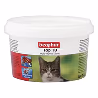 قرص مولتی ویتامین گربه بیفار مدل تاپ تن Beaphar Top 10 Multivitamin Cat بسته 180 عددی