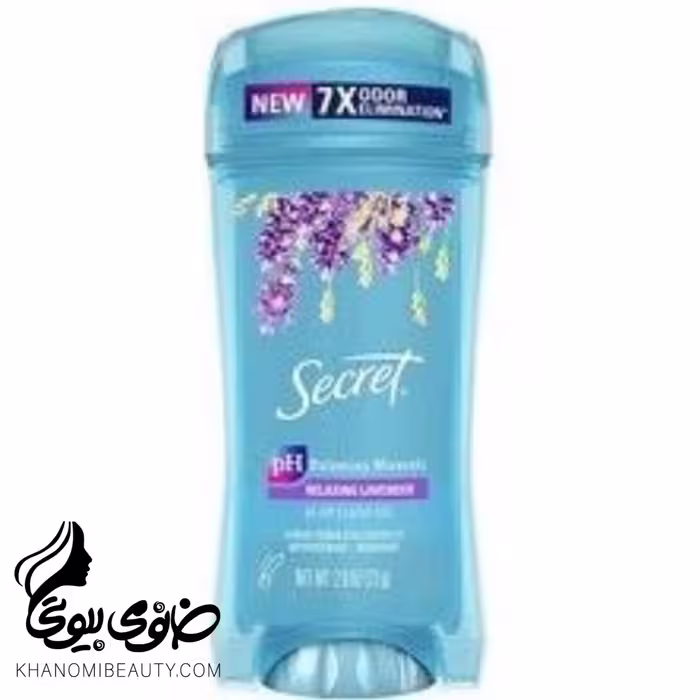 مام صابونی ضد تعریق زنانه مدل RELAXING LAVENDER وزن 73 گرم 48 ساعته سکرت INVISIBLE SOLID