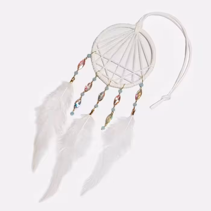 آویز دریم کچر سفید و هفترنگ مدل S7RDRM