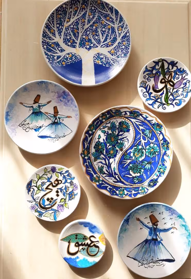 مجموعه دیوارکوب سفالی عارفانه سماع کد 10634