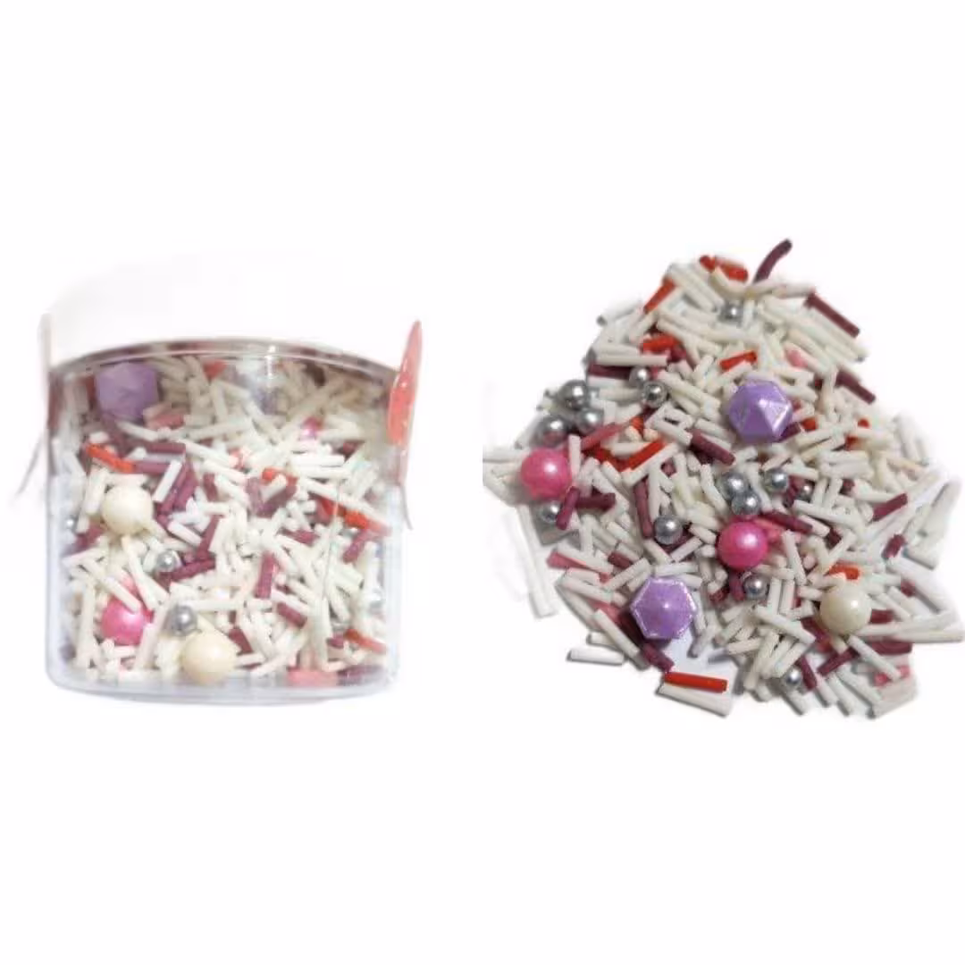 اسپرینکلس صورتی نقره ای  سفید