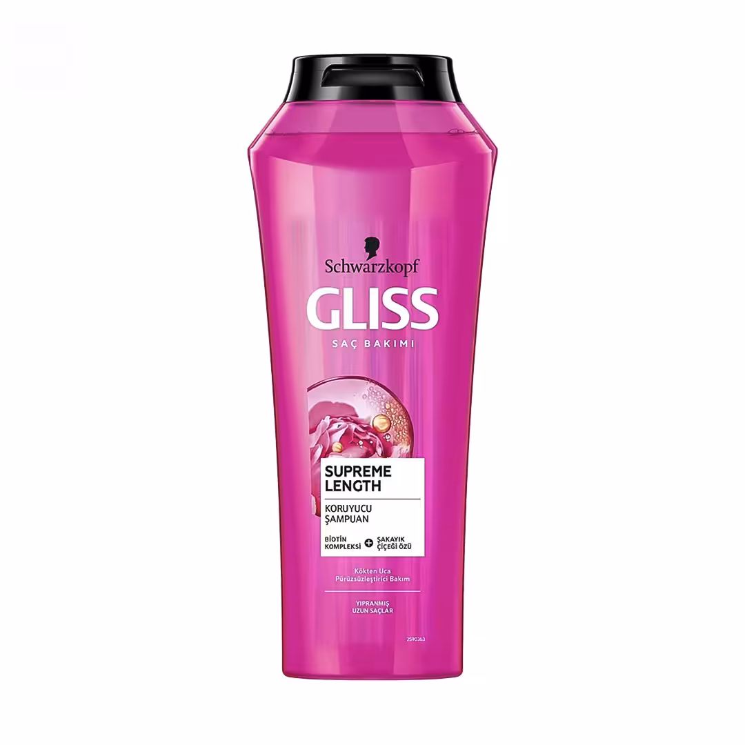 شامپو مو گلیس مدل Supreme Length مناسب موهای بلند و آسیب دیده حجم 500 میلی لیتر