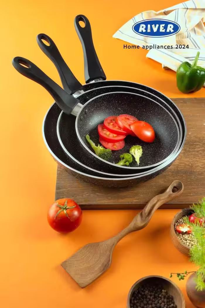 سه تابه گرانیتی طوسی ریور کد 3851G