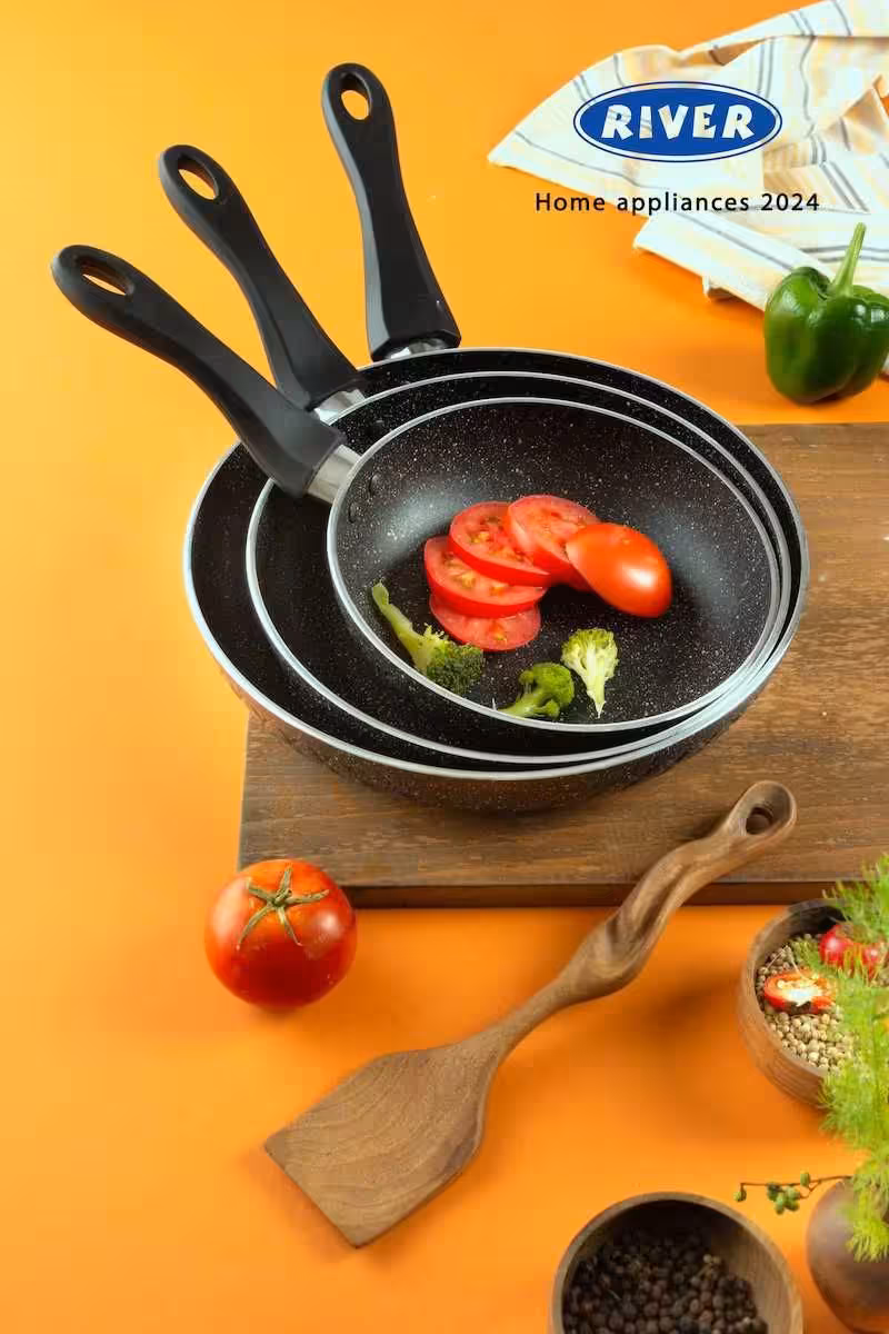 سه تابه گرانیتی طوسی ریور کد 3851G