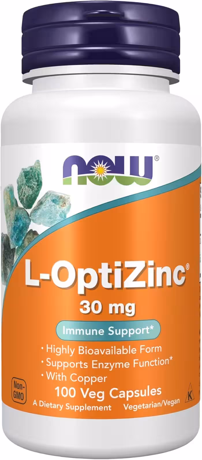 ال-اپتی‌زینک 30 میلی‌گرم با مس 100 کپسول NOW