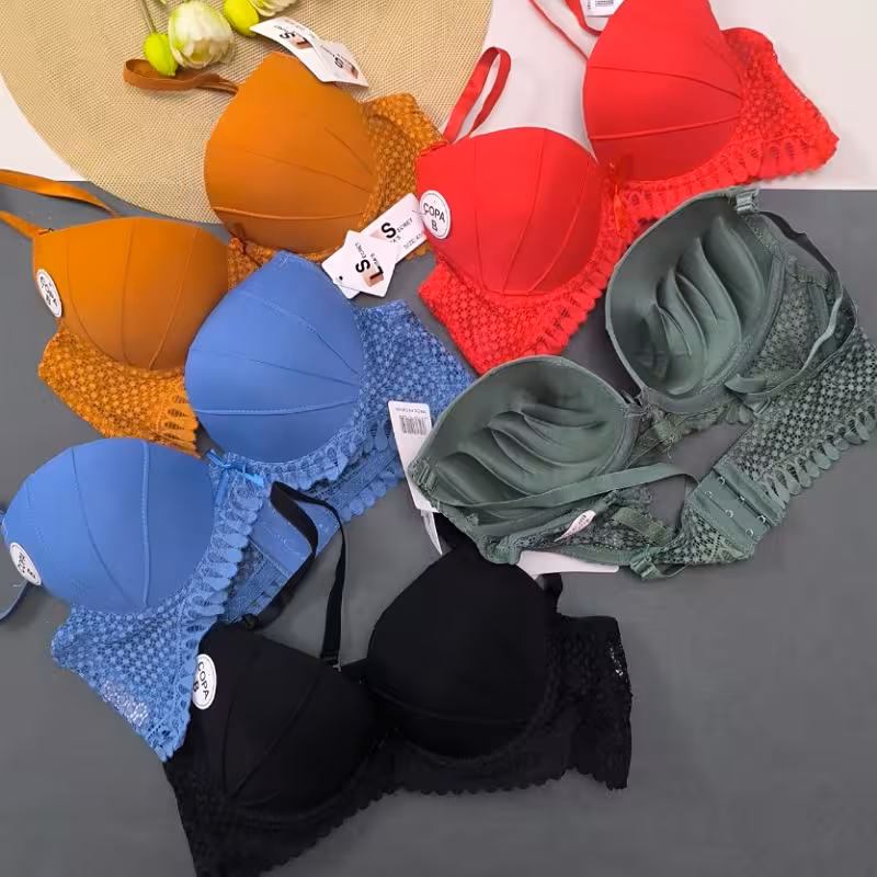 سوتین اسفنجی صدفی ماساژور دار فنردار